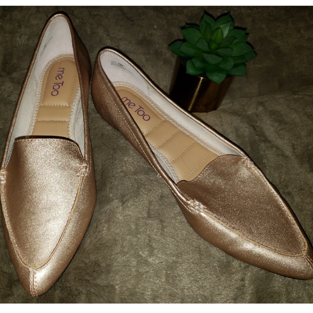 Rose gold loafer Me Too